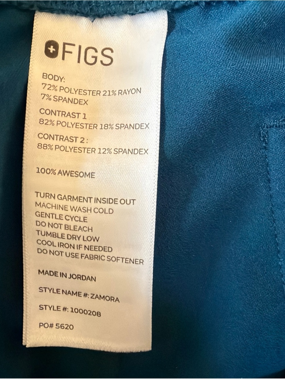 FIGS Women’s XL/P Zamora Scrub Joggers in Deep Reef Technical Collection Medical - Picture 5 of 8